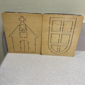 Church #1 & Window Ellison Educational Equip Accucut Wood Dies 6"x5" Arts Crafts